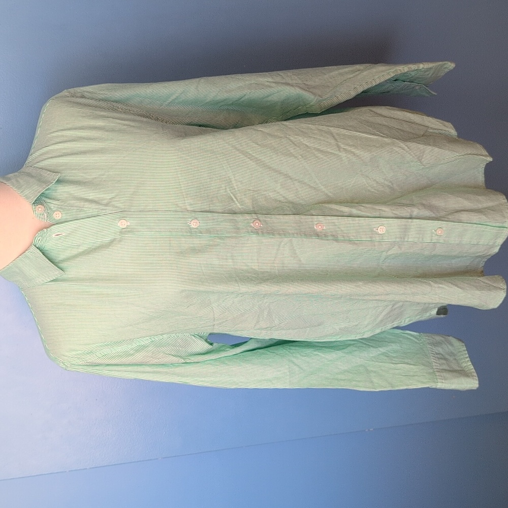 NWT Everlane Mint Green Striped Button-Down Shirt Size 8